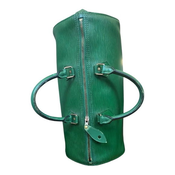 Louis Vuitton Green Epi Leather Speedy 35. Vintage Bronze Hardware - Picture 10 of 15